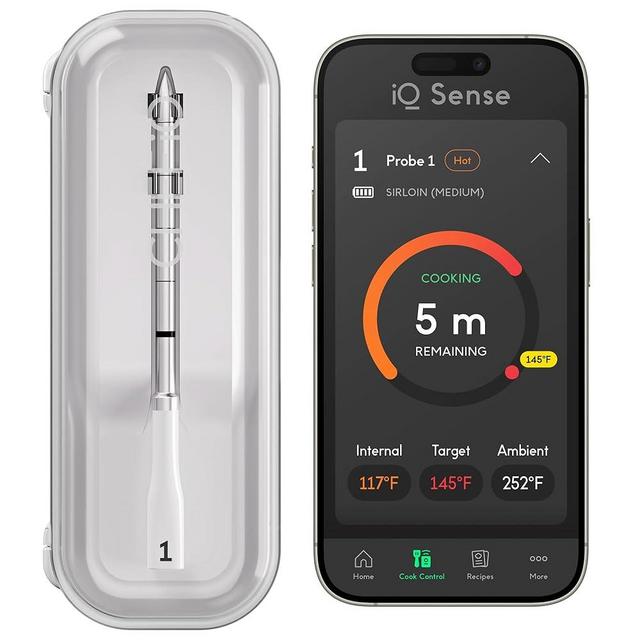 CHEF iQ Sense | Smart Wireless Meat Thermometer | Ultra-Thin Probe | WiFi Unlimited Range | 1000°F Heat Safe | 5 Sensors | BBQ, Grill, Oven, Smoker, Air Fryer | Gen3