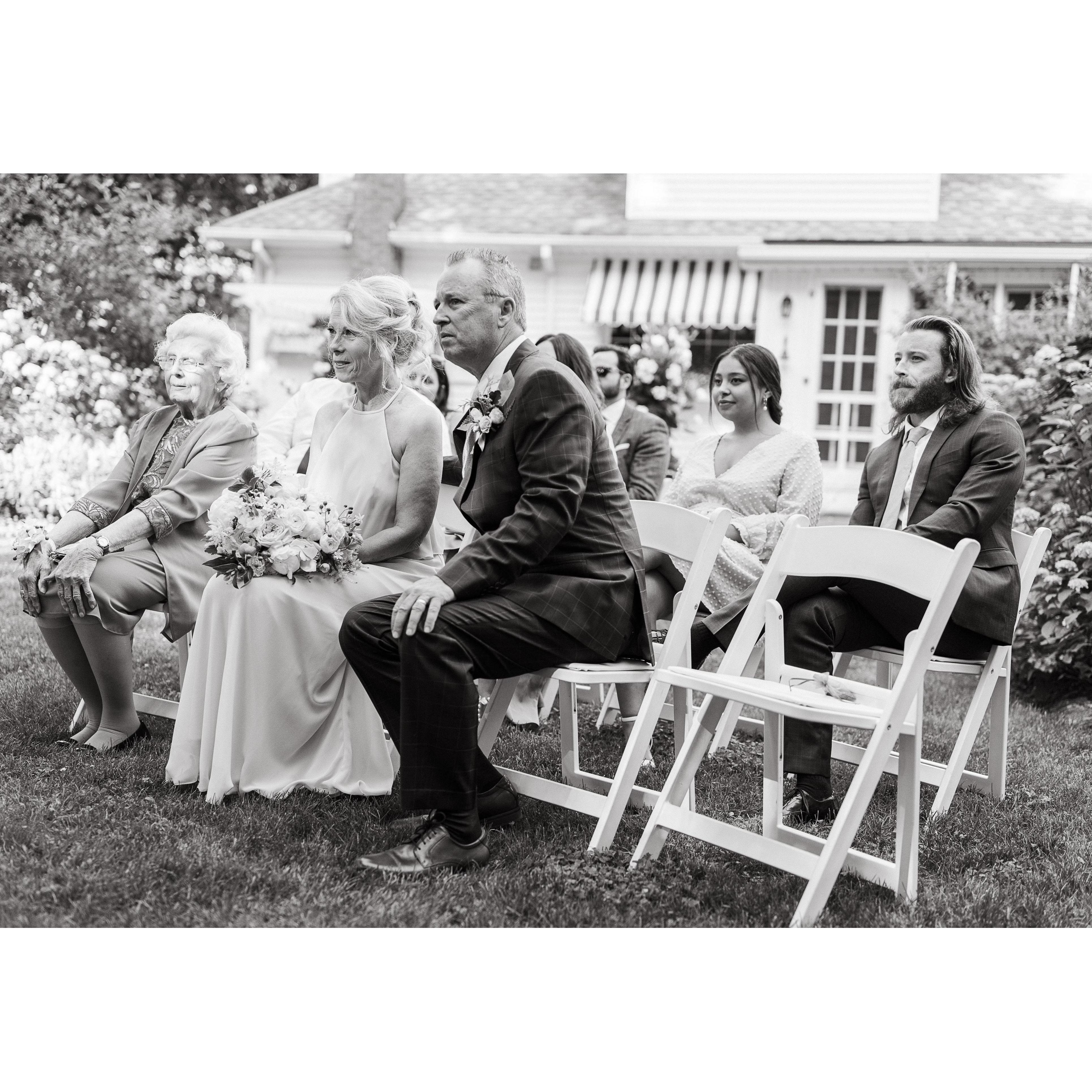 Family looking on
