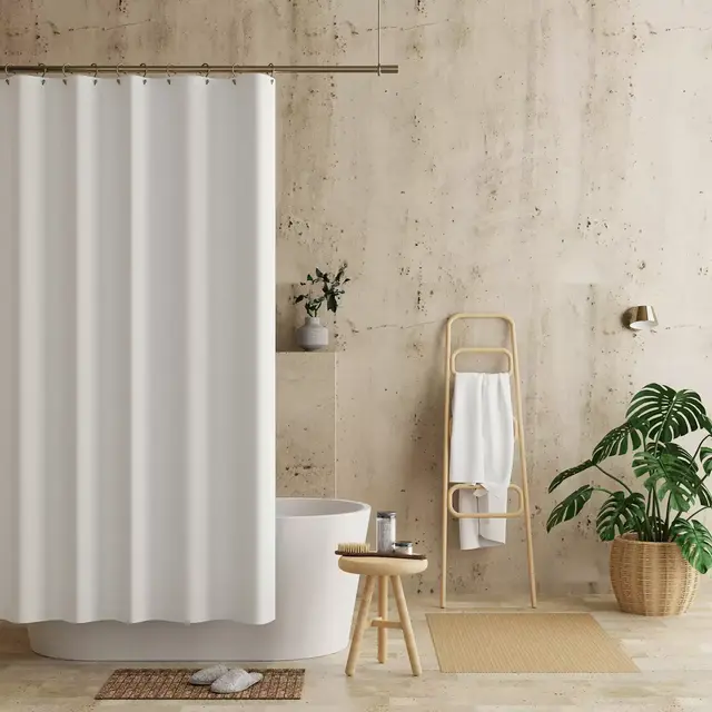 Haven™ Recycled Cotton 70-Inch x 72-Inch Shower Liner in White