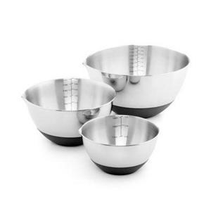 Martha Stewart Collection - Set of 3 Non-Skid Mixing Bowls with Measurements, Created for Macy's