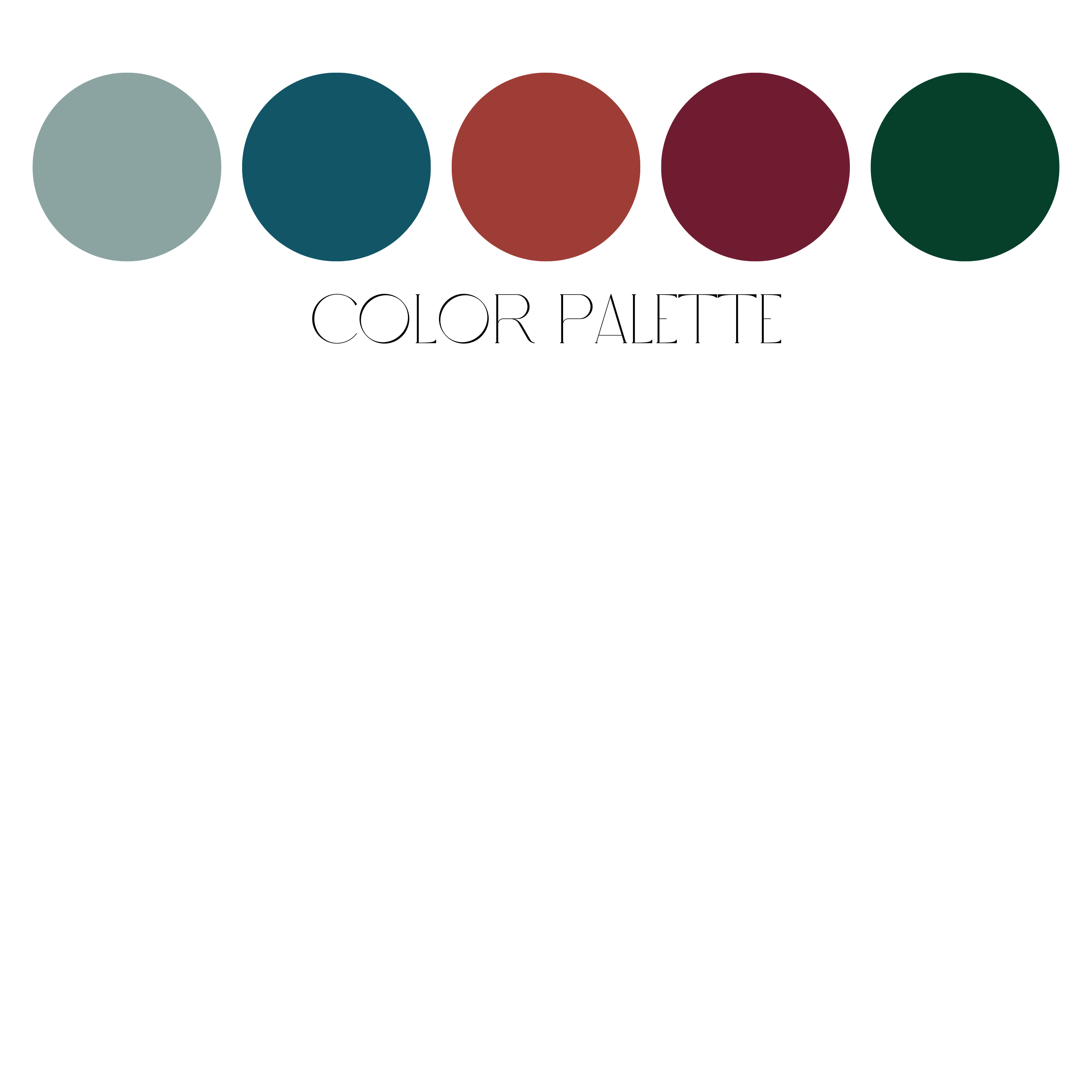 This is the color palette for our wedding, if you would like to coordinate your attire to be cohesive!