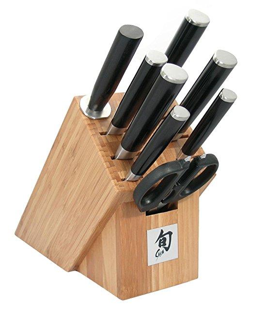 Shun Classic 9-Piece Knife Set with Bamboo Block DM2004B