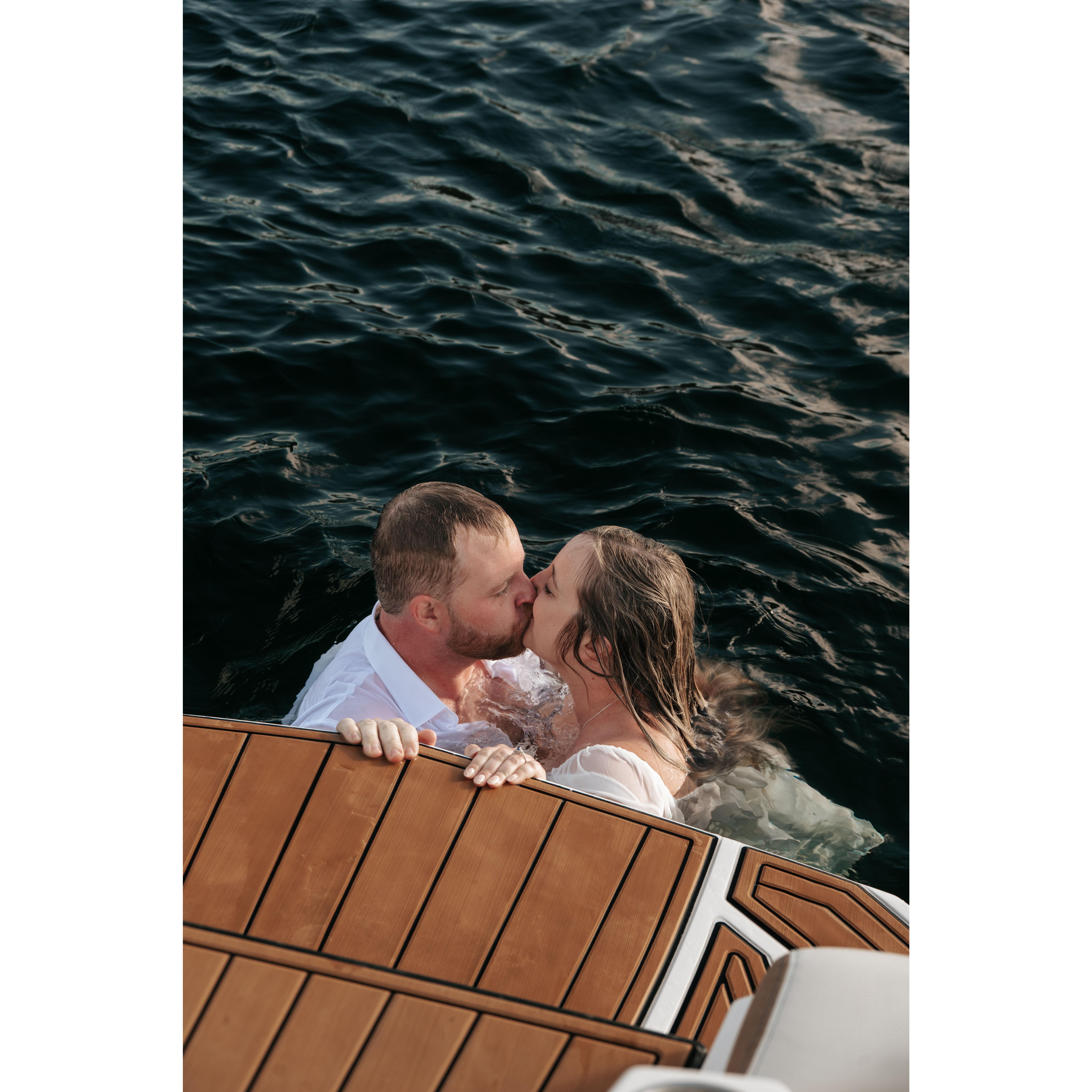 One of our favorites from our engagement shoot. Heather made Sean jump into 65 degree water for the photo