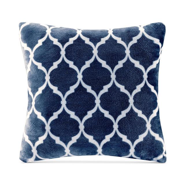 Madison Park 20" Square Ogee-Print Microlight Plush Decorative Pillow