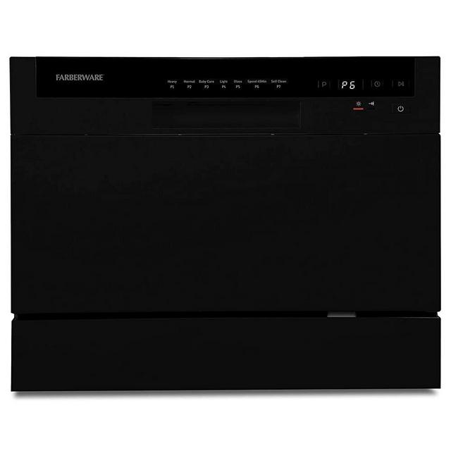 Farberware FCD06ABBBKA 6 Place Setting Countertop Dishwasher, Black