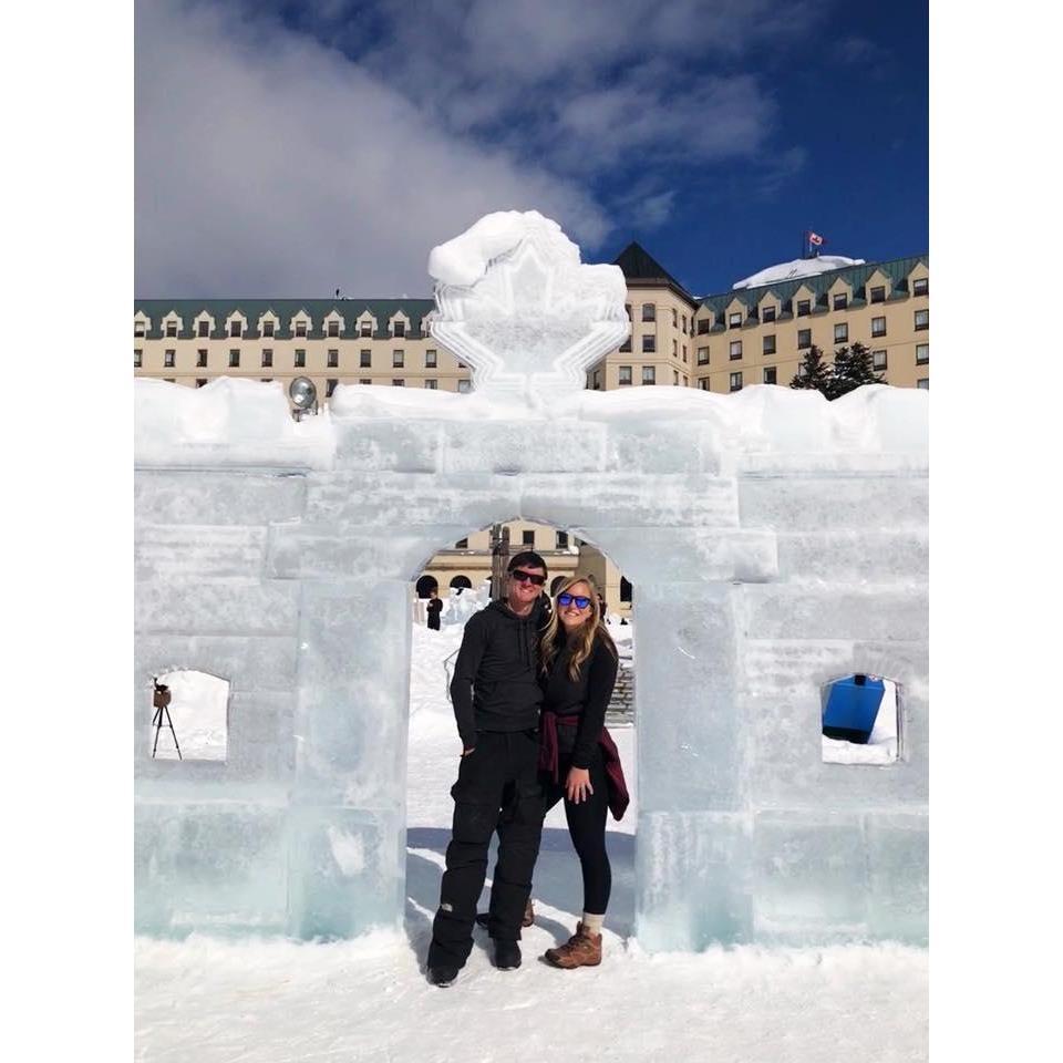 Ice castle on Lake Louise!