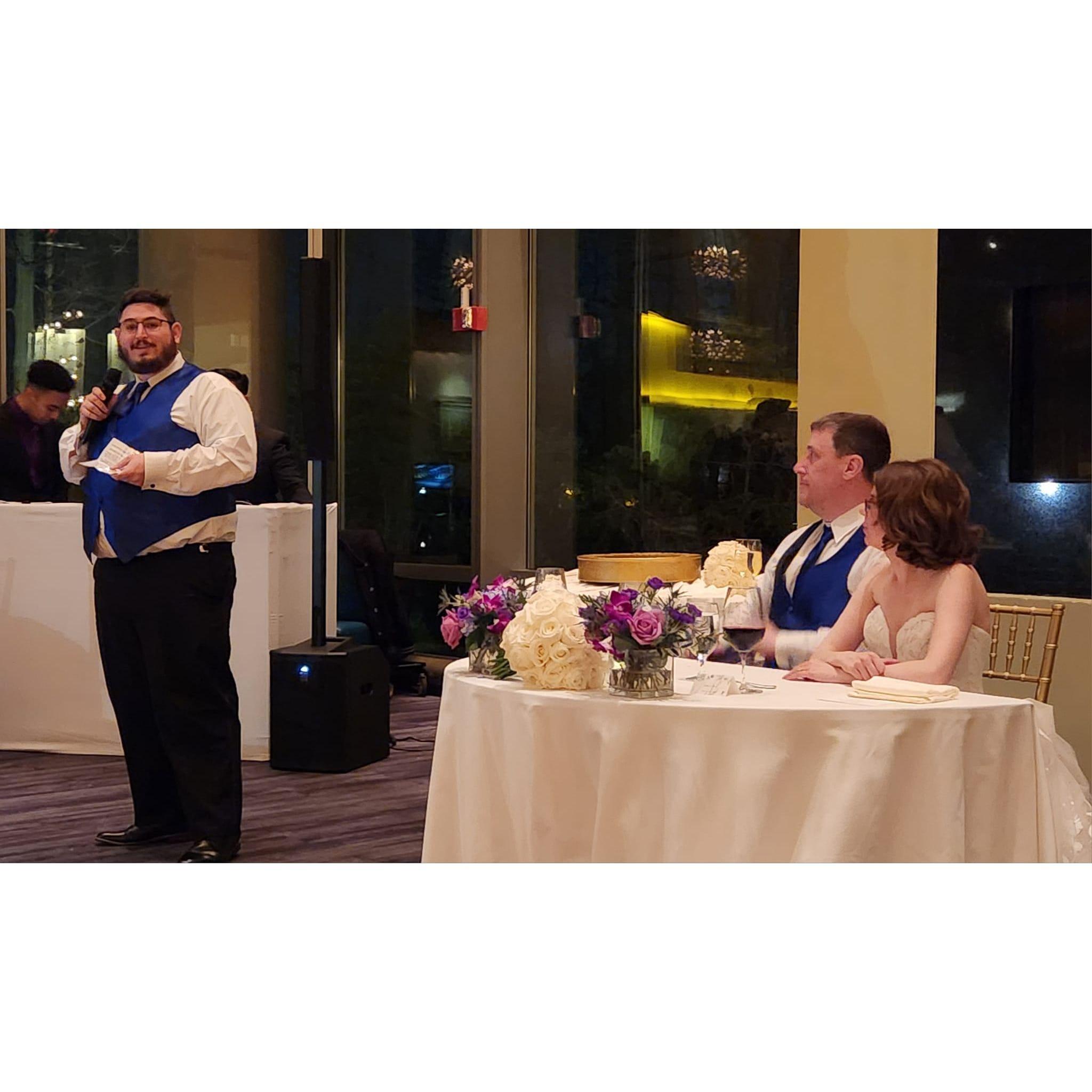 Best man toast (David Berg)