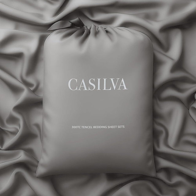 CASILVA Eucalyptus Sheets - Infused with Silver for Anti-Odor, Softer Than Silk Fibers, More Cooling Than Cotton - Perfect for Hot Sleepers & Sensitive Skin - 100% Tencel Lyocell - Full Sheet Set
