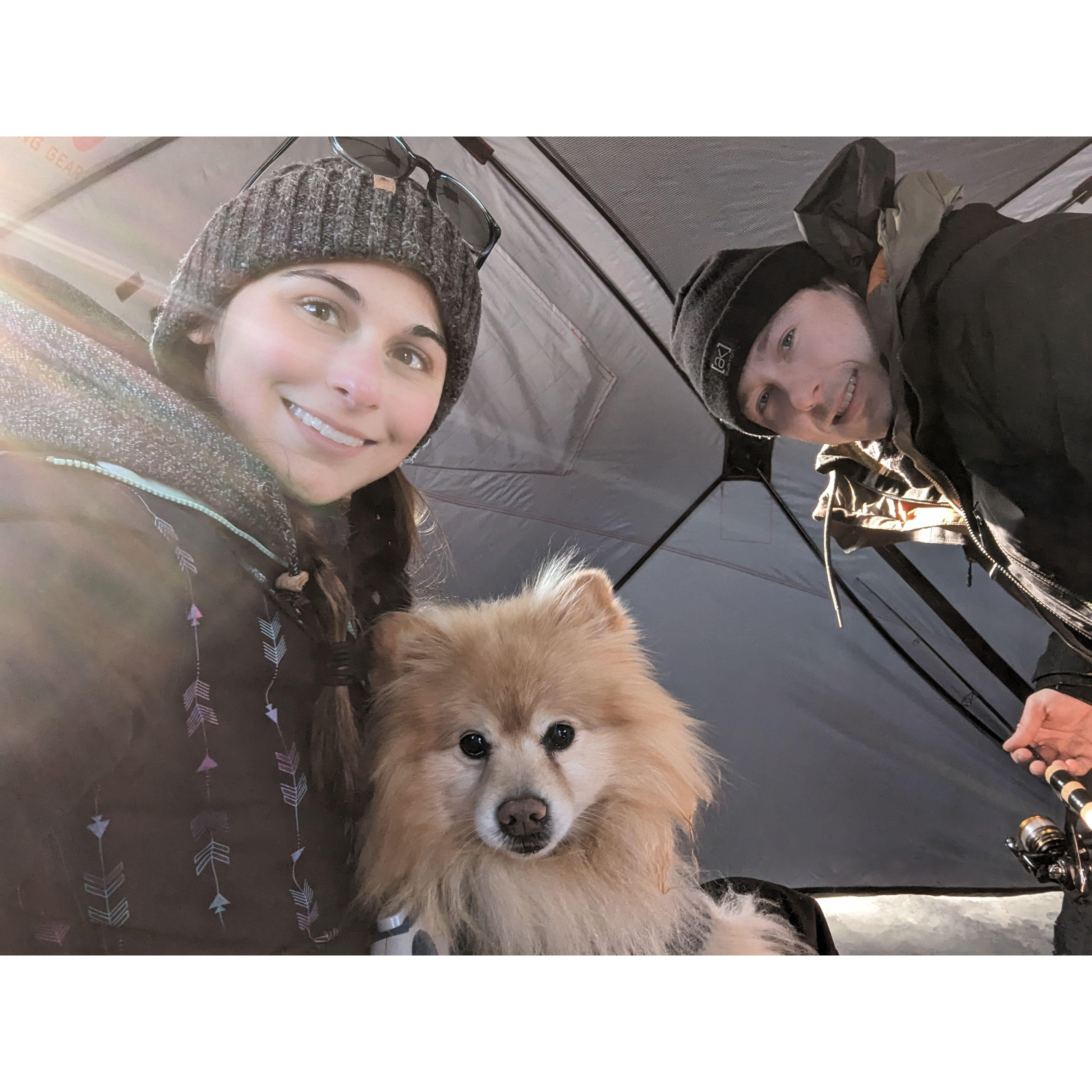 Ice fishing at Seymour Lake 2/18/23
