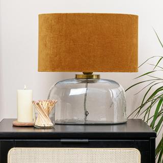 Modern Table Lamp with Glass Base