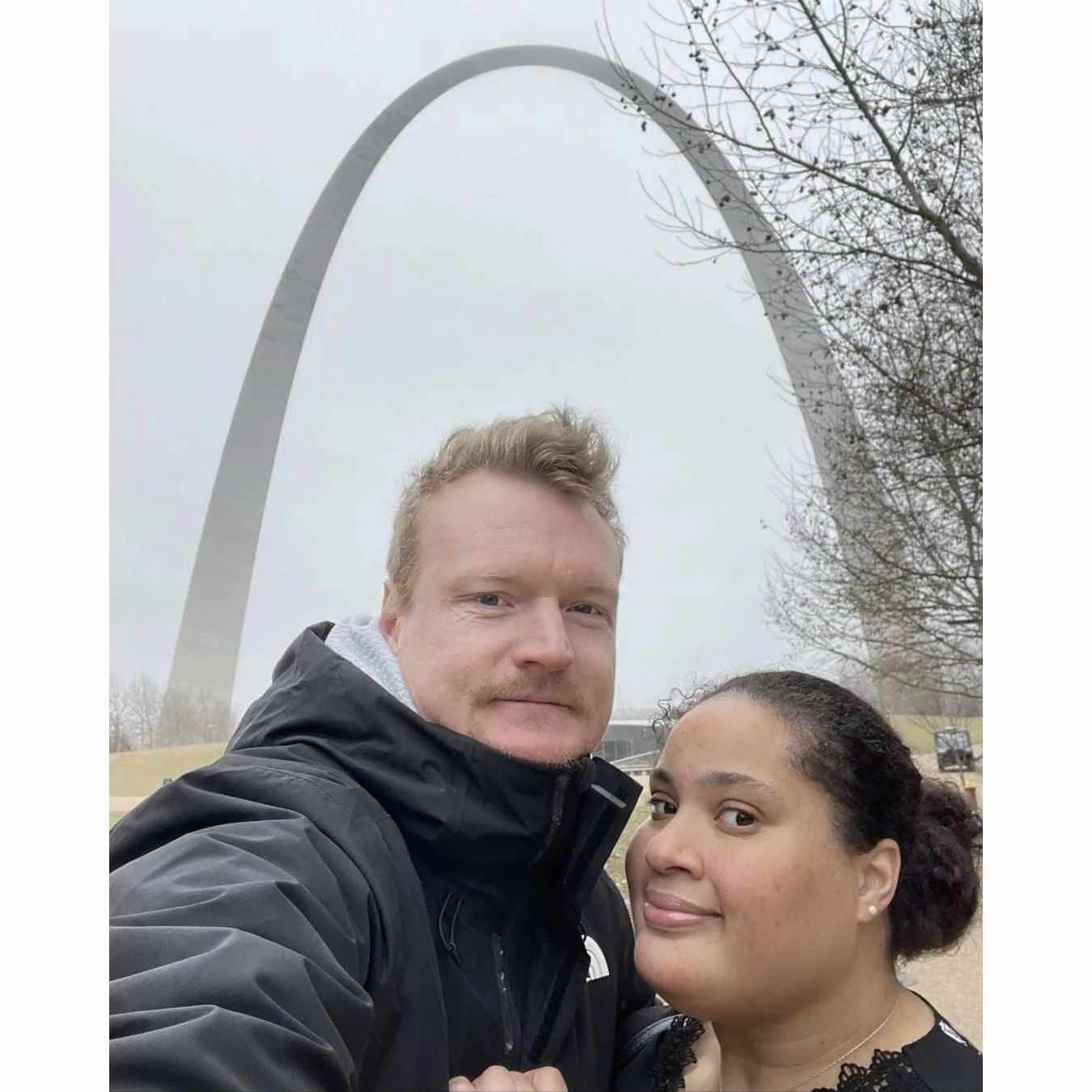 Our one year anniversary spent at the St. Louis arch.