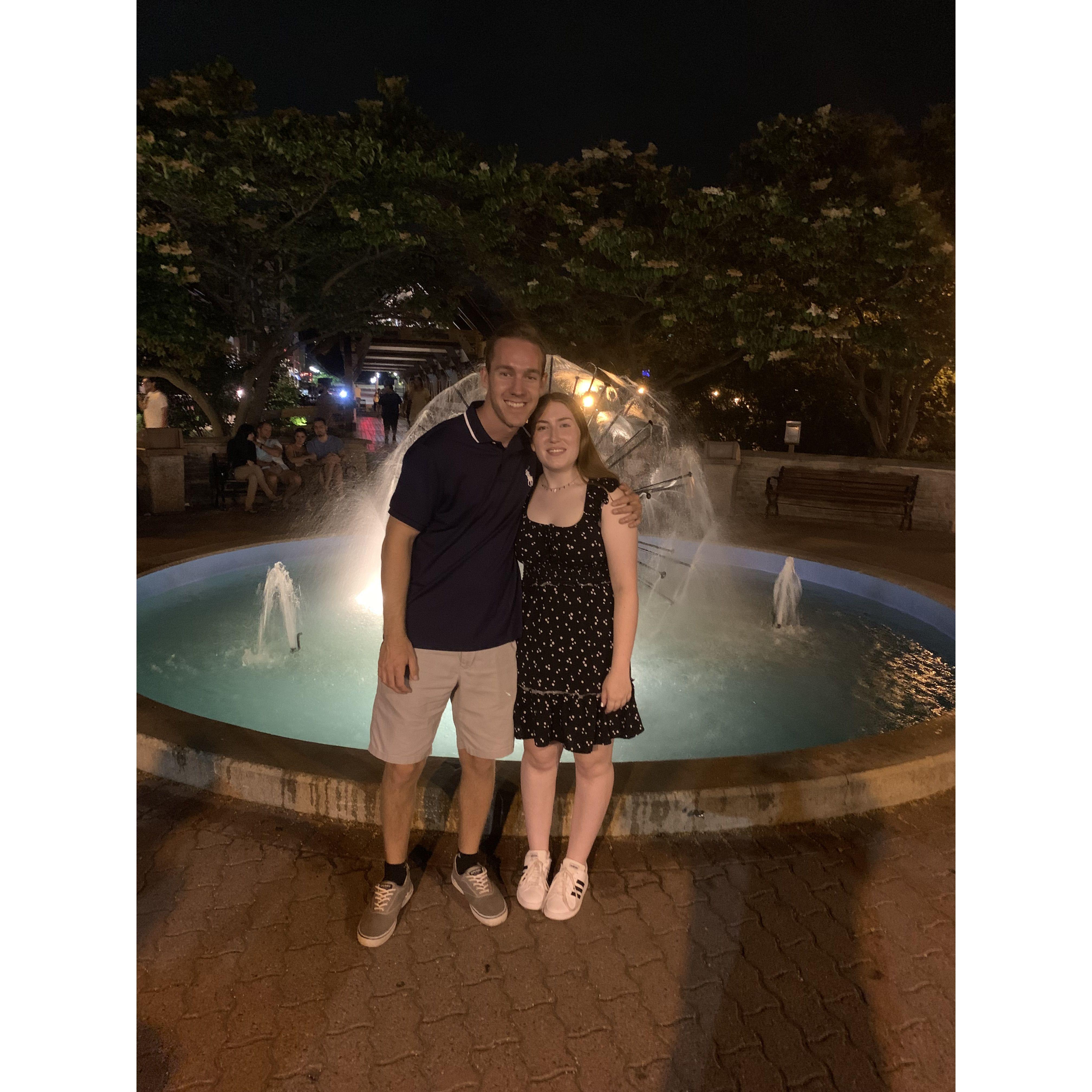Our first date - and fountain!