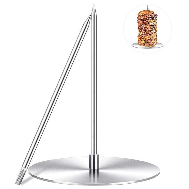 DR CATCH Vertical Skewer for Barbecue Grill (8-Inch and 12-Inch Spikes), al Pastor Skewer for Grill, Vertical spit Skewer, Vertical Barbeque Grilling Rack Meat Spit