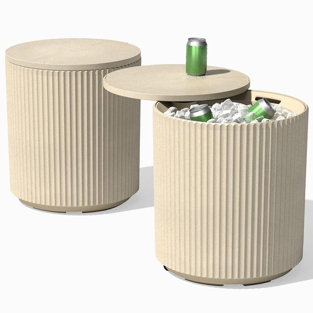 Veradek Outdoor Cooler Side Table - 2 in 1 - Designed for use as Outdoor Side Table, Patio Decor and Ice Chest
