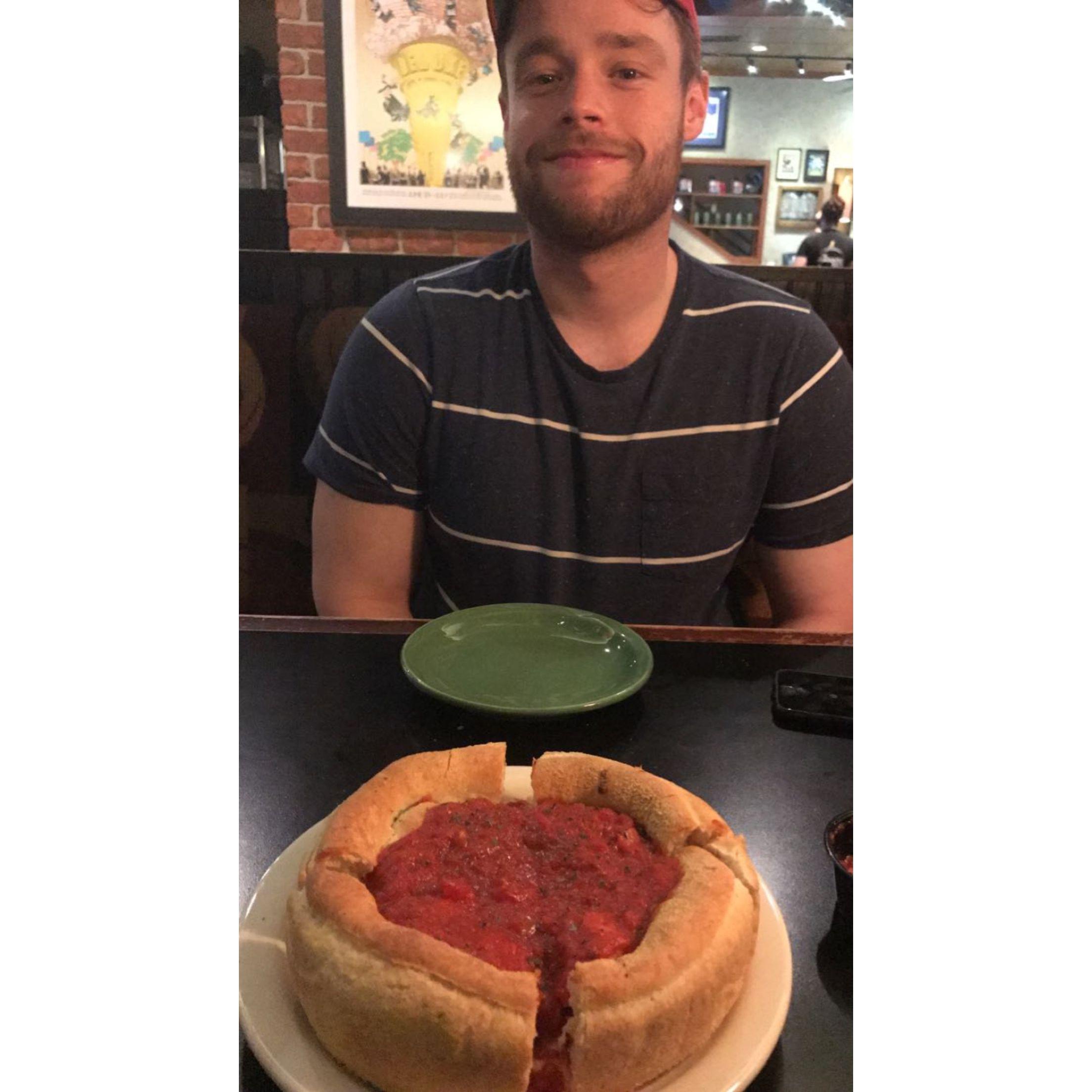 December 2016: Josh & Hallie's first date at the infamous Ann Arbor establishment Pizza House