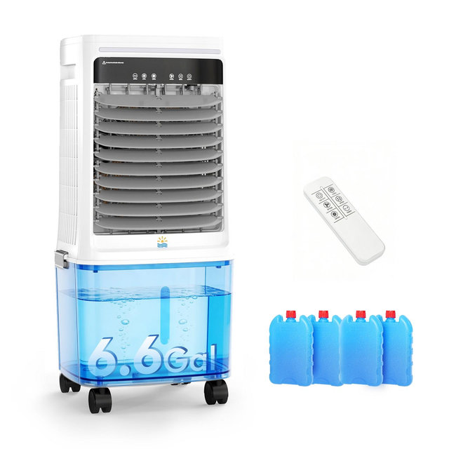 Etust Portable Evaporative Air Cooler with 19L Water Tank, 3-Speed Swamp Cooler for Dry Climates