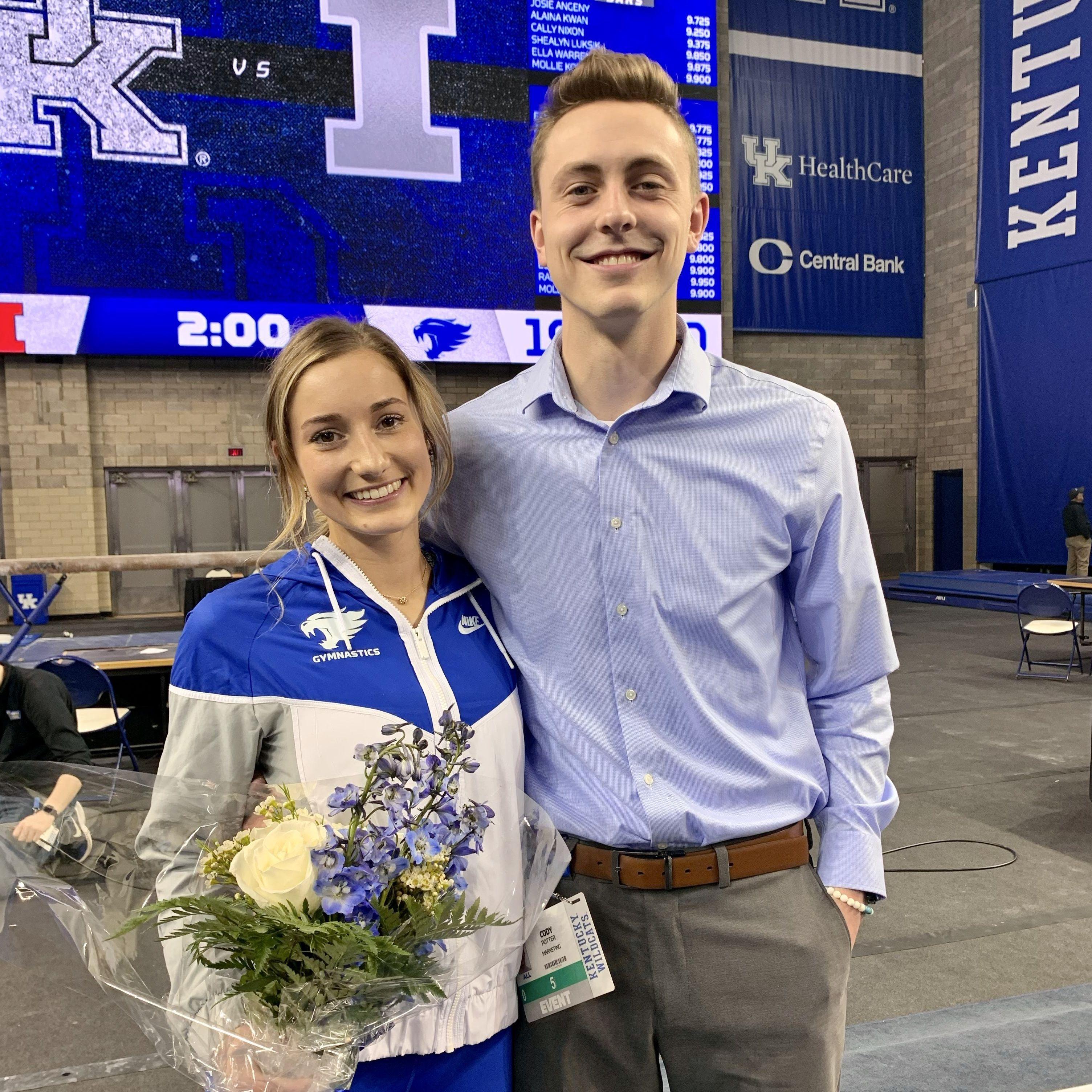 Ashley's senior night with her biggest fan
