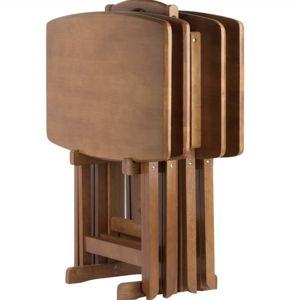 Wood Dylan 5-PC Oversize Snack Table Set