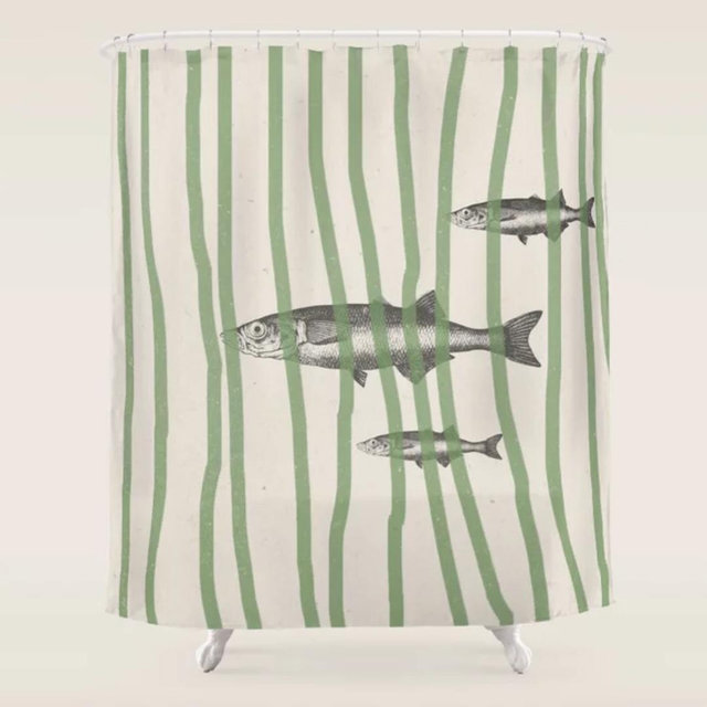 Fish in the grass Shower Curtain by The Miuus Studio | Society6