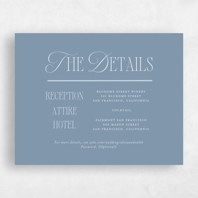 Storm Blue Wedding Enclosure - Orable