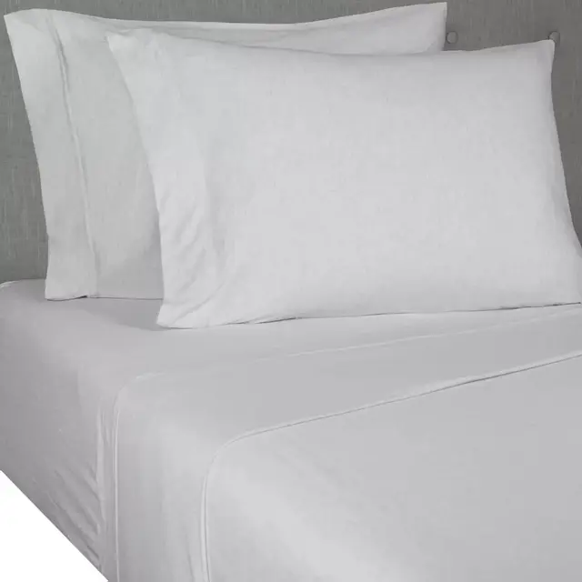 Simply Essential™ Heathered Jersey King Sheet Set in Light Grey