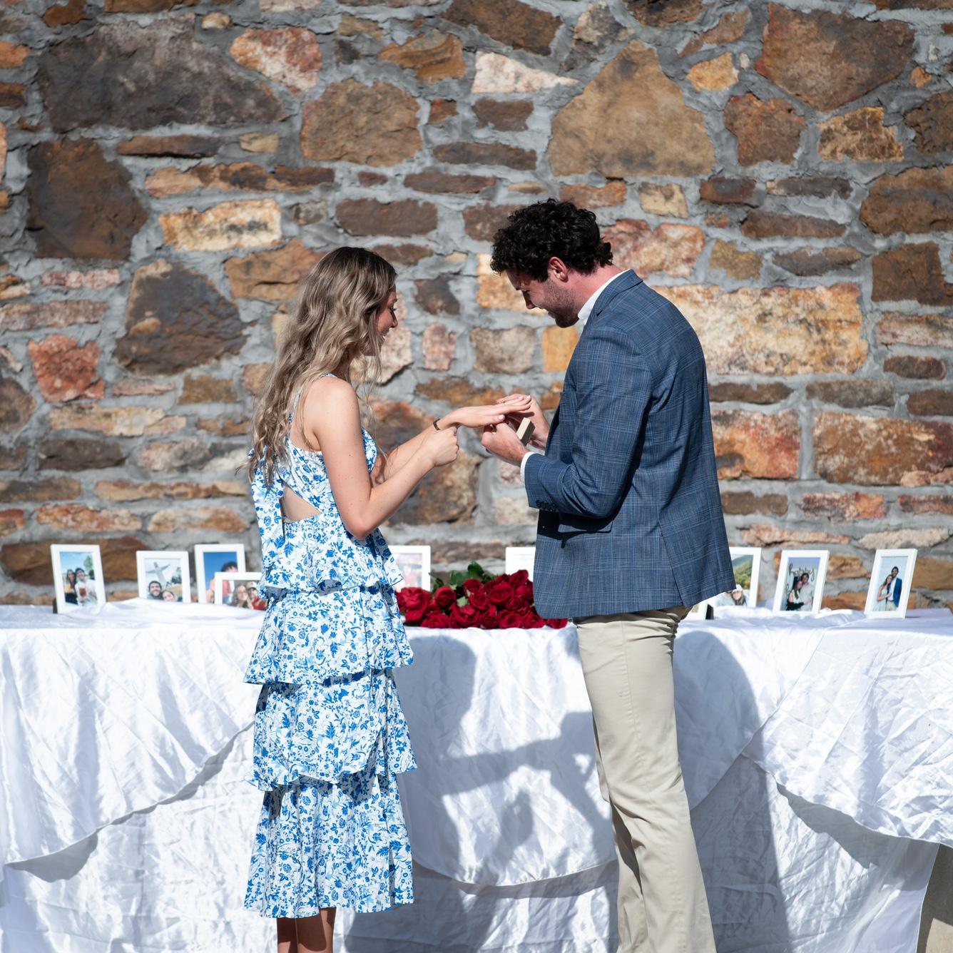 7/18/2025- Photo from the proposal at Sassafras Springs Vineyard and Winery in Springdale, Arkansas.
