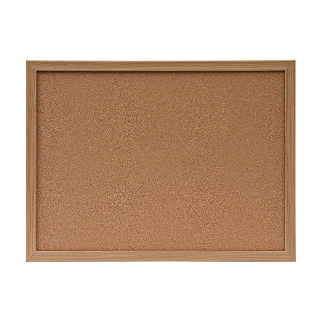 Universal 43602-UNV 24 in. x 18 in. Cork Board with Oak Style Frame - Tan Surface