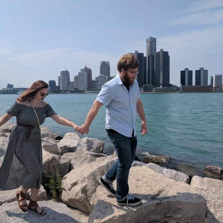 My birthday in Windsor as Kevin was still selling Detroit to me.