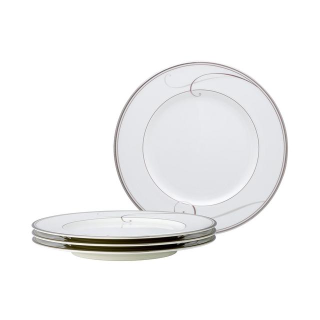 Noritake Platinum Wave Set of 4 Salad Plates, Service For 4