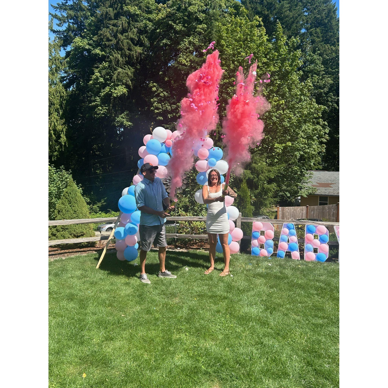 The day we found out we were having a baby girl
