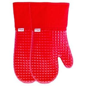 John Ritzenthaler Co - 2pk Red Waffle Silicone Oven Mitt  - T-Fal®