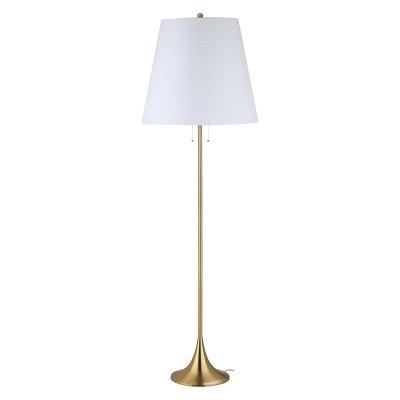 63" Amelia Metal LED Floor Lamp Brass