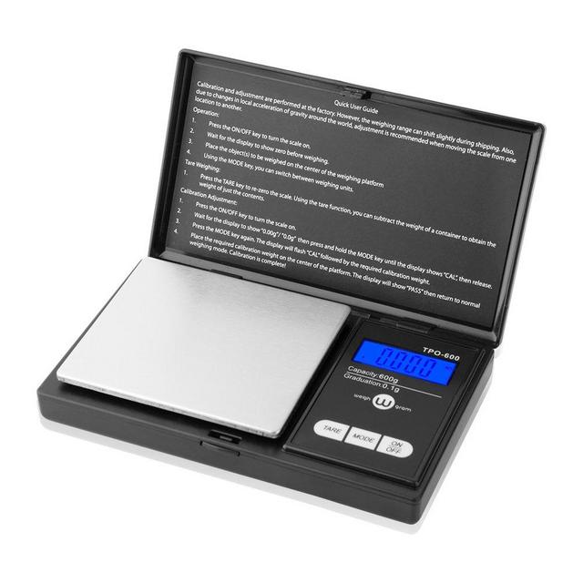 Gram Scale, 600g x 0.1g,Pocket Scale, Digital Jewelry Scale, Food Scale, Kitchen Scale, Digital Pocket Scale,TOP-600 (Black) …