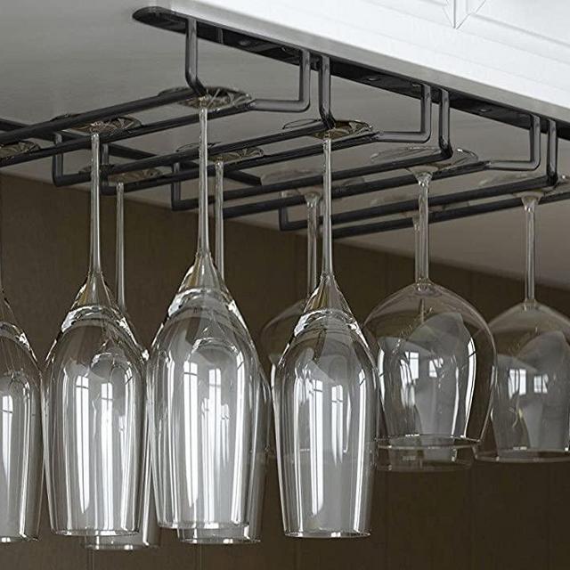 it's useful. Under Cabinet Hanging Stemware Rack Hold Up To 12 Wine Glasses