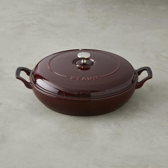 Staub Enameled Cast Iron Braiser, 3 1/2-Qt., Grenadine