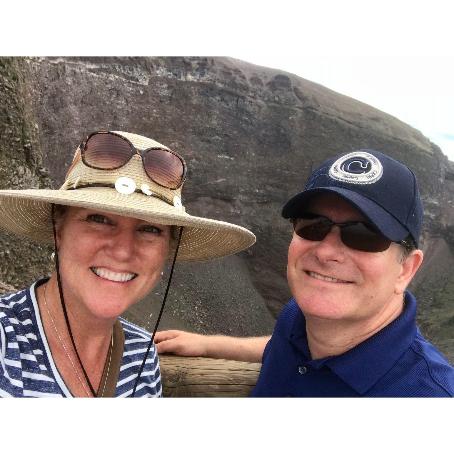 At the crater's edge of Mt. Vesuvius near Naples, Italy.