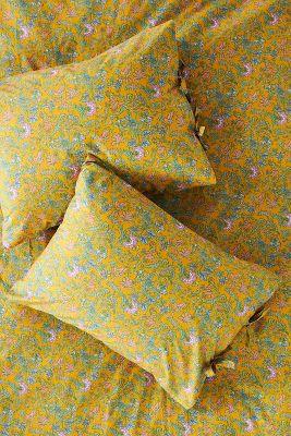 Organic Percale Printed Tie Shams, Set of 2