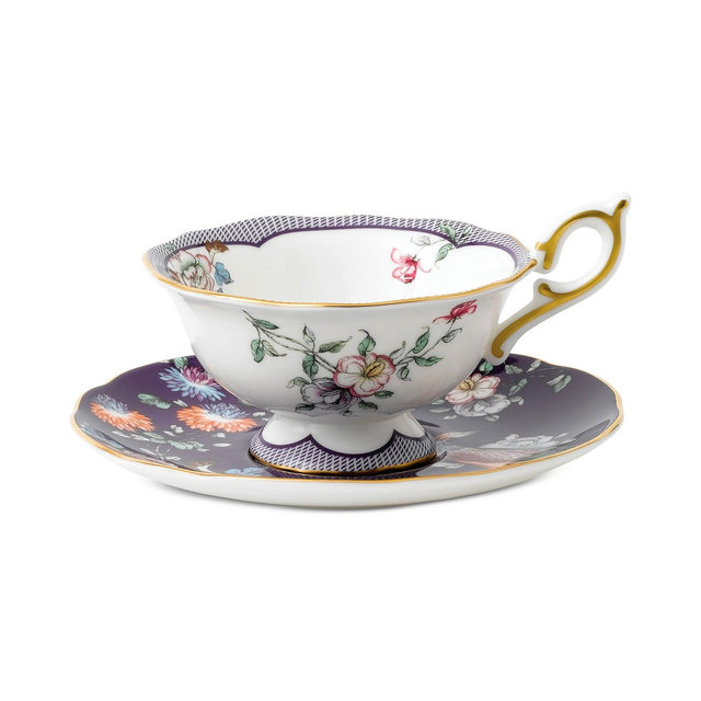 Wedgwood Wonderlust Midnight Crane Teacup & Saucer