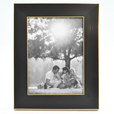 5" x 7" Single Photo Frame Black/Brass - Threshold™