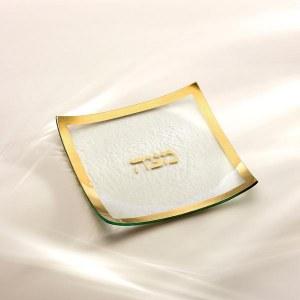 Annieglass Roman Antique Matzo Plate - Gold