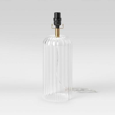 Large Ribbed Glass LED Table Lamp Clear (Lamp Only)- Project 62™