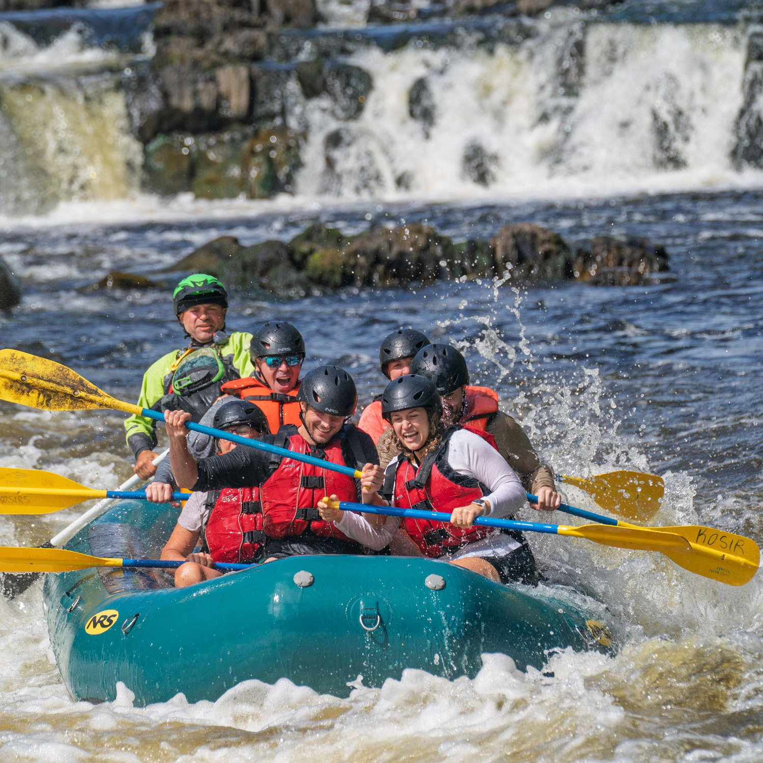 Whitewater rafting with the Bachmann family