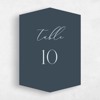 Blue Diamond Wedding Table Number - Denholm