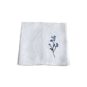 Flora Embroidered Linen Napkin