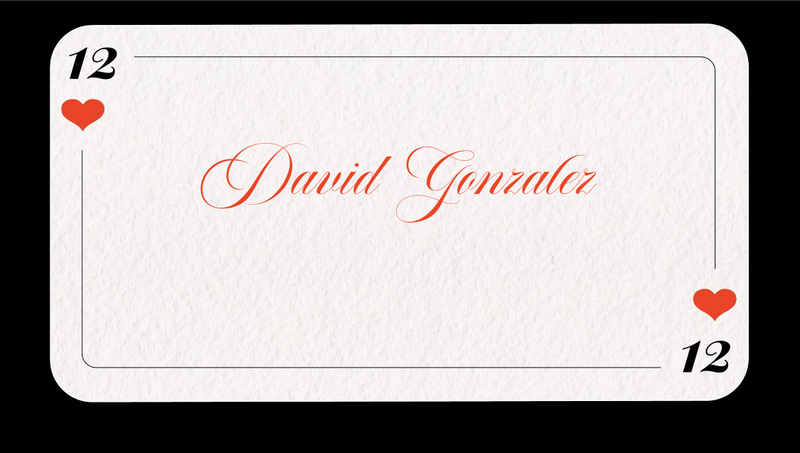 Hearts | Red | Zola Wedding Place Cards