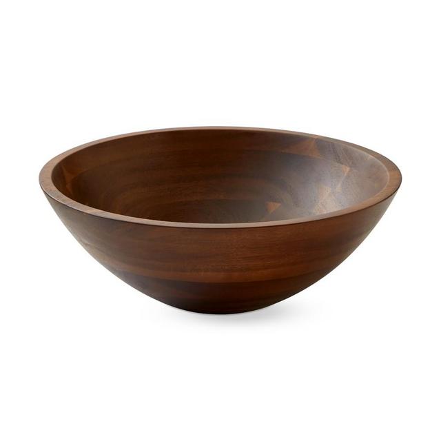 Dark Wood Salad Bowl, 12"