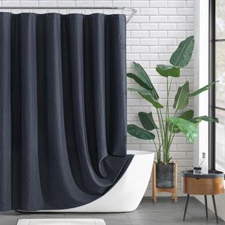 Modern Waffle Shower Curtain