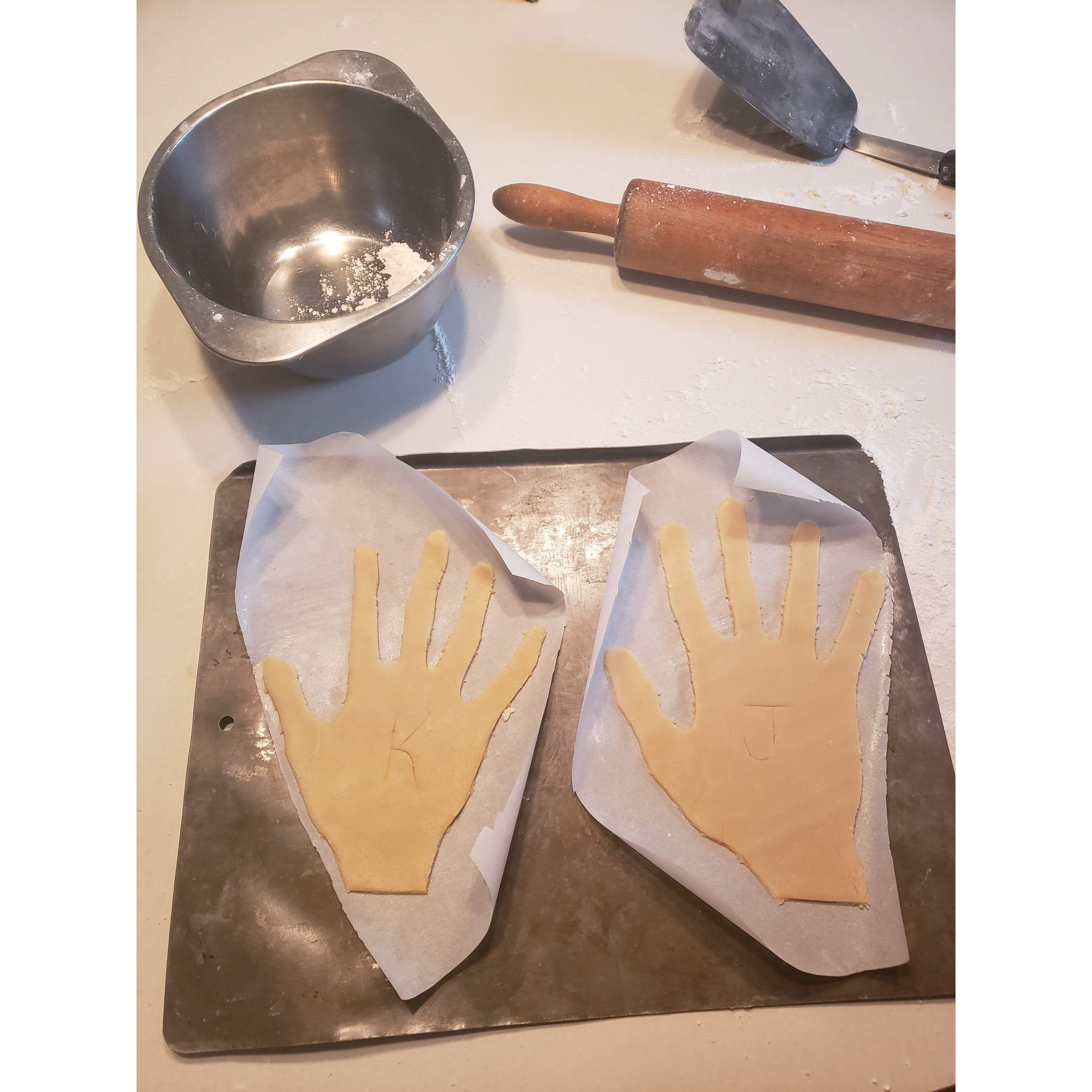 The first year we made Christmas cookies together.