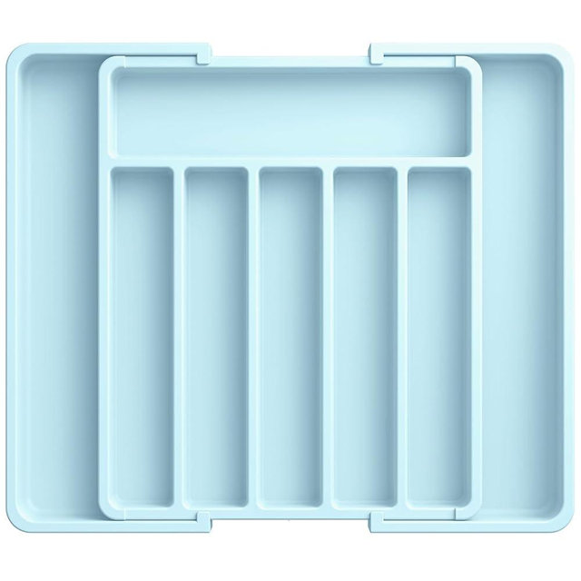 Aujen Silverware Organizer - Expandable Kitchen Drawer Organizer, Adjustable Utensil Organizer, Cutlery Tray for Forks, Knives, Multipurpose Kitchen Organizers and Storage Solution, Pink, Large