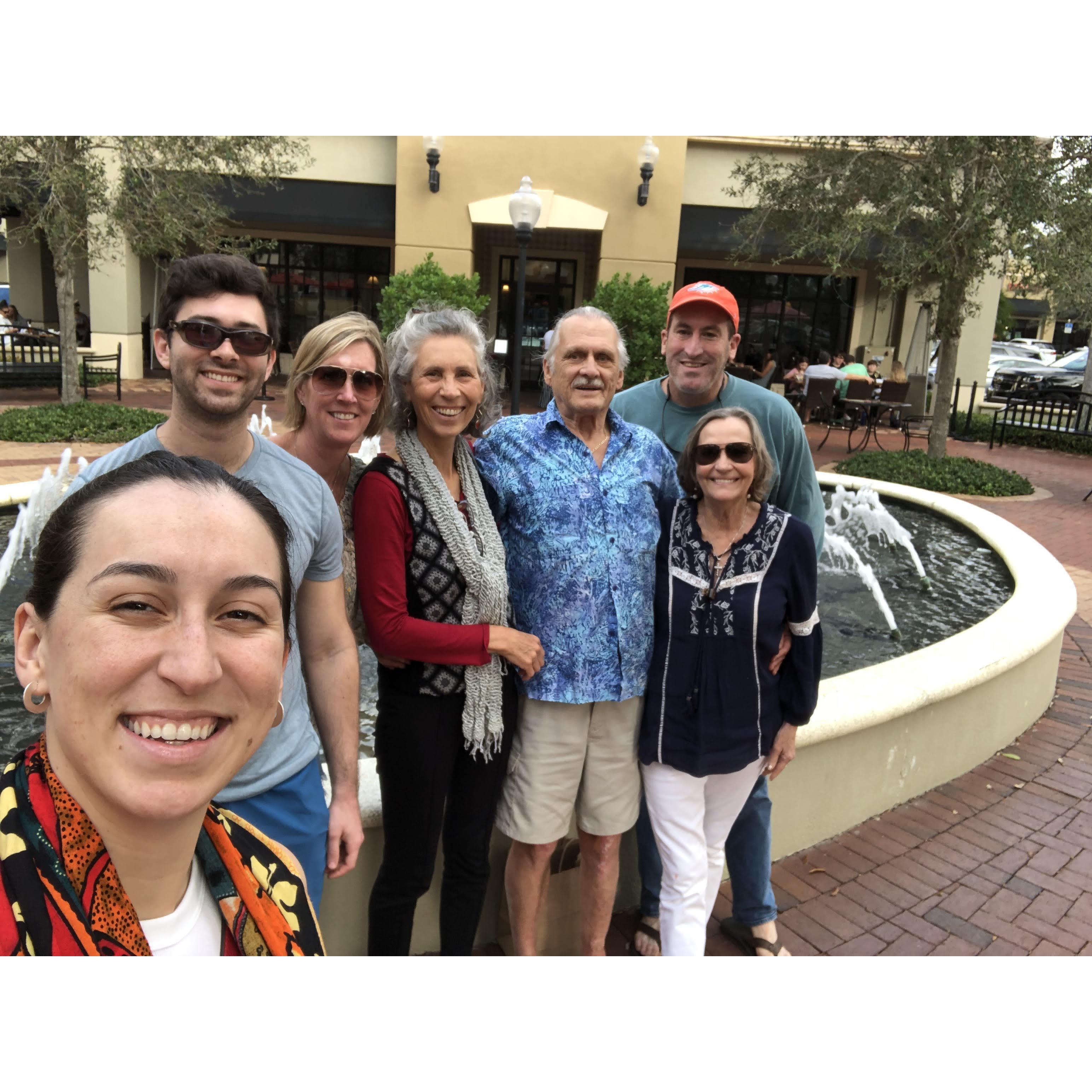 Daniel and Em with their parents and family friend